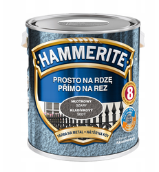 Farba HAMMERITE Prosto na rdzę szary młotkowy 0,7 L
