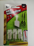 Haczyk z metalowym uchwytem MK 3szt x 0,5kg biały
