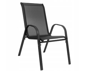 Krzesło ogrodowe ARKADIA czarne