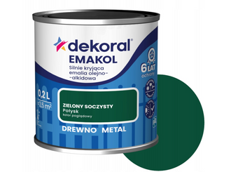 Farba olejno-alkidowa DEKORAL EMAKOL STRONG zielony soczysty 0,2L