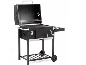 Grill węglowy z żeliwnym 2-częściowym rusztem MIRPOL 52x42cm