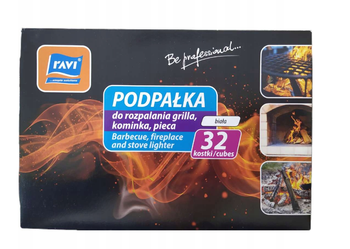 Podpałka do kominka RAVI białe kostki rozpałka 32