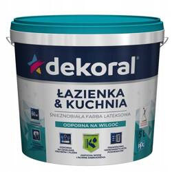Farba lateksowa DEKORAL Łazienka & Kuchnia (Maleinak) Śnieżnobiała 5L