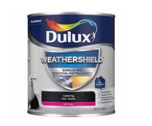 Emalia DULUX Weathershield drewno,metalu czarn 0,7L