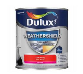 Emalia DULUX Weathershield drewno,metalu czer 0,7L