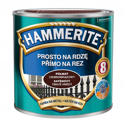 Farba HAMMERITE Prosto na rdzę ciemny brązowy półmat 0,7 L