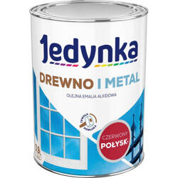 Farba do drewna i metalu JEDYNKA czerwona poł 0,9L