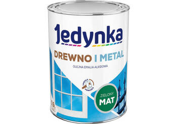 Farba do drewna i metalu JEDYNKA zielony mat 0,9L