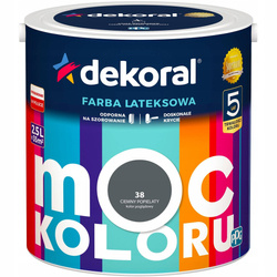 Farba lateksowa DEKORAL MOC KOLORU ciemny popielaty 2,5L