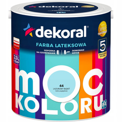 Farba lateksowa DEKORAL MOC KOLORU lazurowy błękit 2,5L