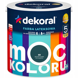 Farba lateksowa DEKORAL MOC KOLORU zielona głębia 2,5L