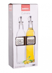 Komplet pojemników na olej i ocet BANQUET Culinaria 2x500ml