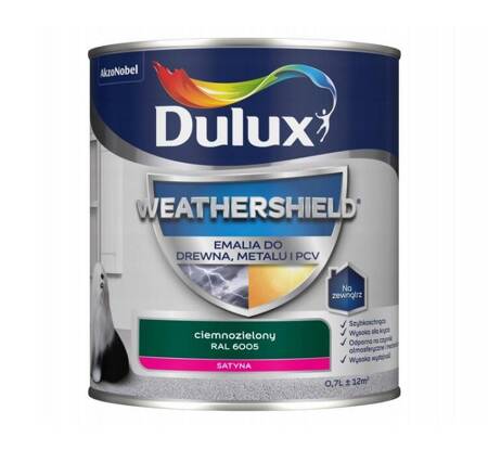 Emalia DULUX Weathershield drewno,metalu cziel 0,7L