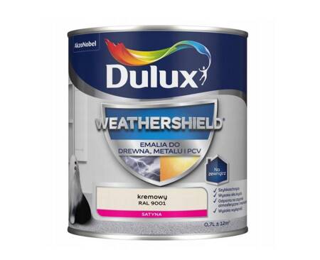 Emalia DULUX Weathershield drewno,metalu krem 0,7L