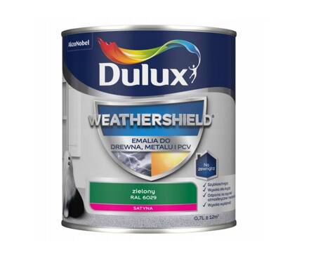 Emalia DULUX Weathershield drewno,metalu ziel 0,7L