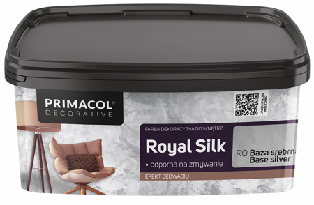 Farba dekoracyjna PRIMACOL Royal Silk baza srebrna 1L