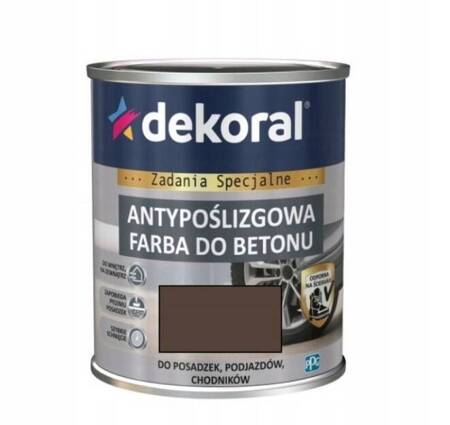 Farba do betonu DEKORAL Akrylit B brąz-mah 0,75L