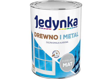 Farba do drewna i metalu JEDYNKA popiel mat 0,9L