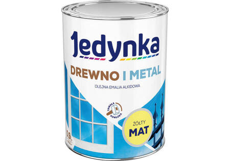 Farba do drewna i metalu JEDYNKA żółty mat 0,9L