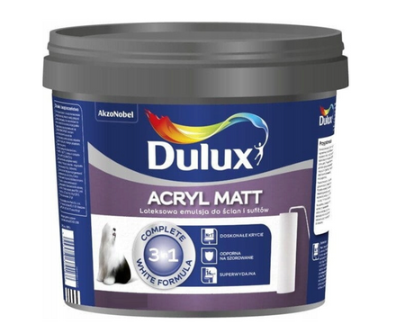 Farba lateksowa DULUX Acryl Matt biała 10L