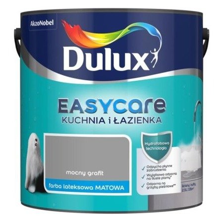 Farba matowa DULUX EASYCARE kuchnia i łazienka mocny grafit 2,5 L