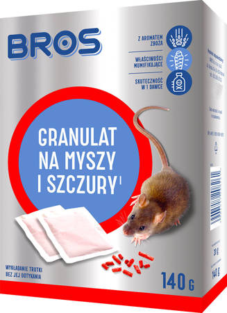 Granulat na myszy i szczury BROS saszetki 140g