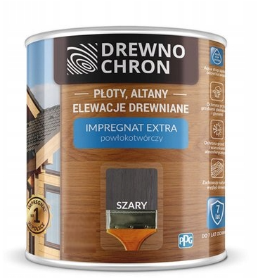 Impregnat Extra Powłokotwórczy DREWNOCHRON Szary 0.75L