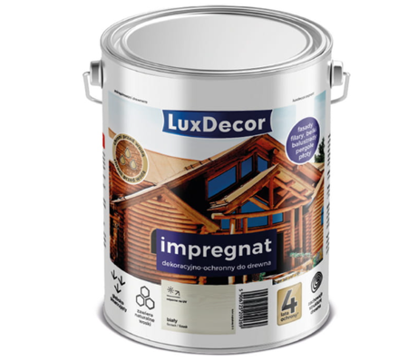 Impregnat dekoracyjno-ochronny LUXDECOR Biały 2,7L