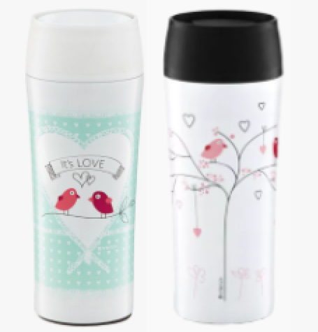 Kubek termiczny AMBITION Love 400ml 2 wzory