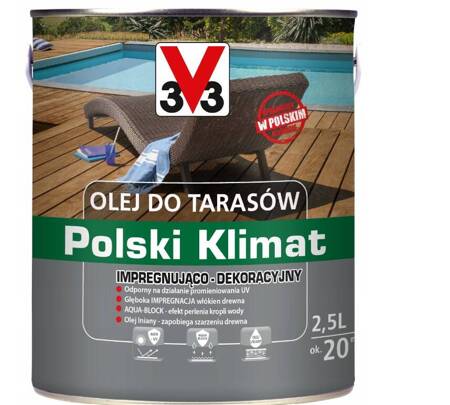 Olej do tarasów V33 POLSKI KLIMAT dąb 2,5L