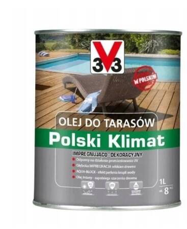 Olej do tarasów V33 POLSKI KLIMAT palisander 1L