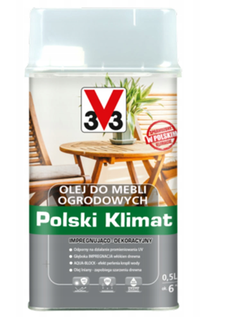 Olej meble ogrodowe V33 POLSKI KLIMAT teak 0,5L