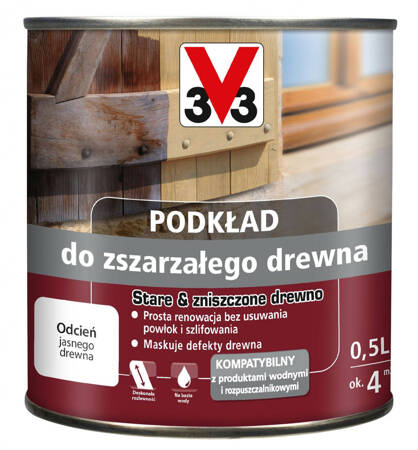 Podkład do zszarzałego drewna V33 0.5L