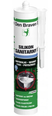 Silikon sanitarny DEN BRAVEN biały 280ml