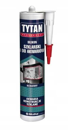 Silikon szklarski do okien i do akwariów Tytan Professional bezbarwny 280 ml