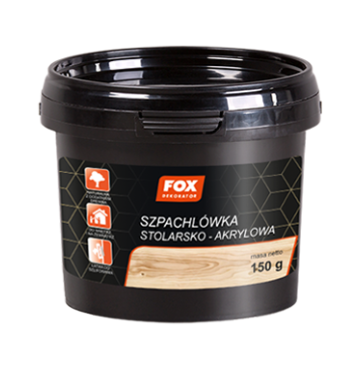 Szpachlówka stolarska akrylowa FOX ciemny dąb 150g