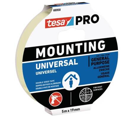 Taśma montażowa dwustronna TESA PRO 66958 Mounting Universal 5mx19mm